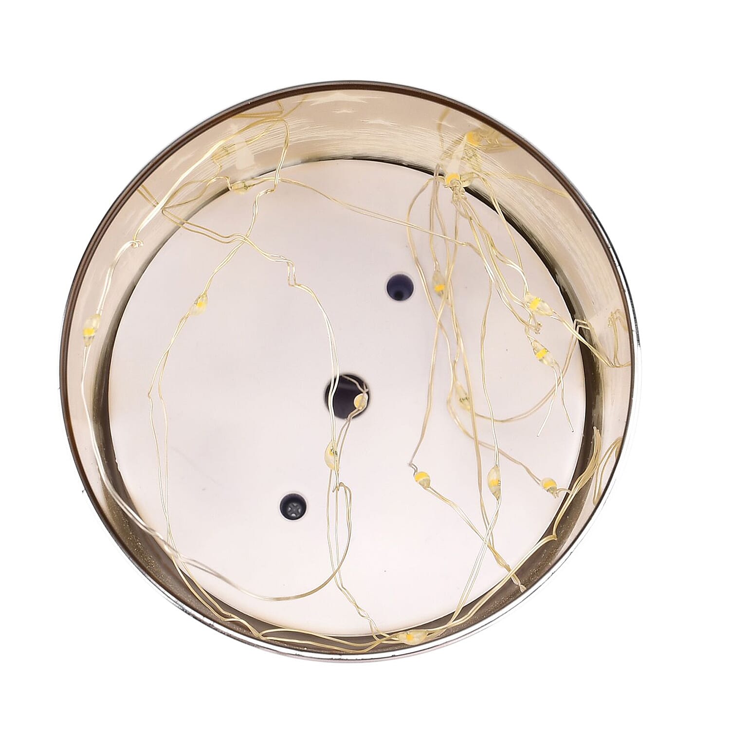 Reindeer & Pine Tree Scene Rotating LED Christmas Light Table Lamp - Silver