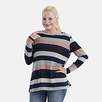 https://tjcuk.sirv.com/Products/82/1/8216647/Tamsy-Brushed-Stretch-Multi-Colour-Striped-Jersey-Top-One-Size_8216647.jpg?w=342&h=342