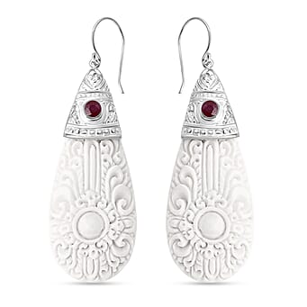 https://tjcuk.sirv.com/Products/82/1/8216673/D-Joy-Ox-Bone-Ruby-Earring-with-Hook-Sterling-Silver-51-03-Ct_8216673.jpg?w=342&h=342
