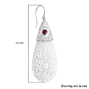https://tjcuk.sirv.com/Products/82/1/8216673/D-Joy-Ox-Bone-Ruby-Earring-with-Hook-Sterling-Silver-51-03-Ct_8216673_3.jpg?w=342&h=342