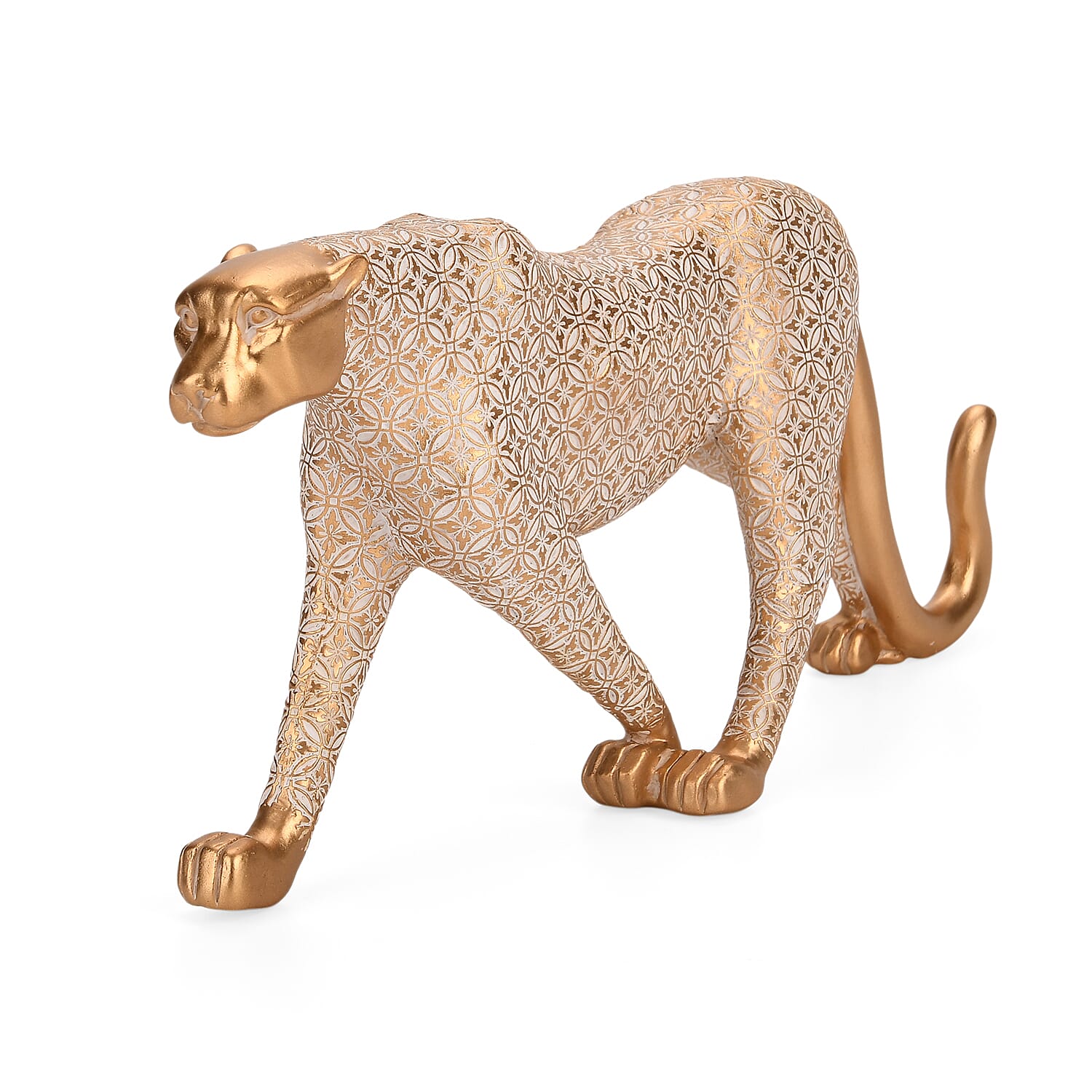 Bliss - Beyond White-Coated Antique Leopard with Gold Foil