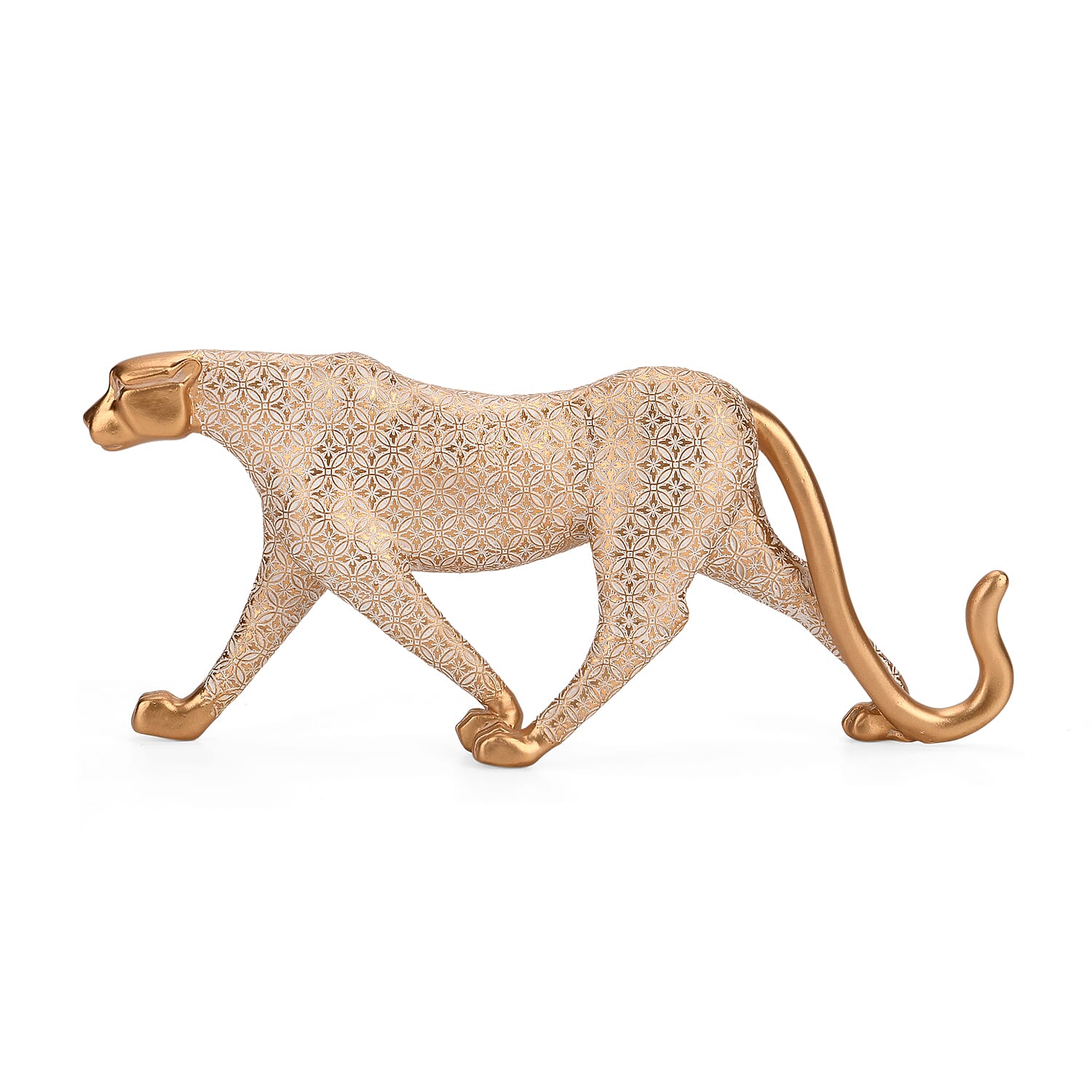 Bliss - Beyond White-Coated Antique Leopard with Gold Foil