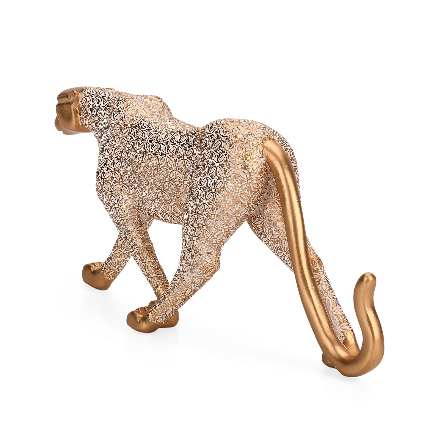 Bliss - Beyond White-Coated Antique Leopard with Gold Foil