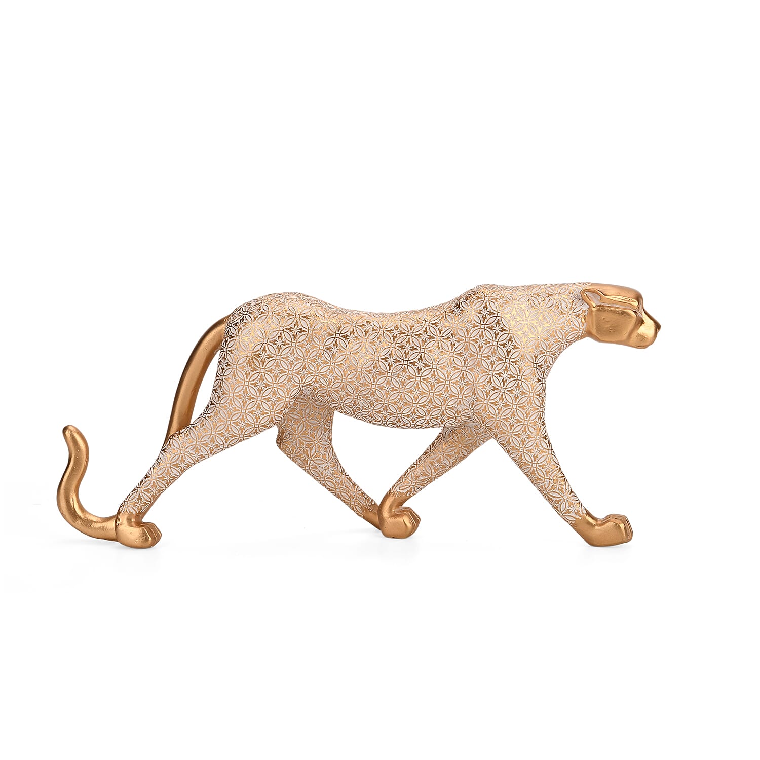 Bliss - Beyond White-Coated Antique Leopard with Gold Foil