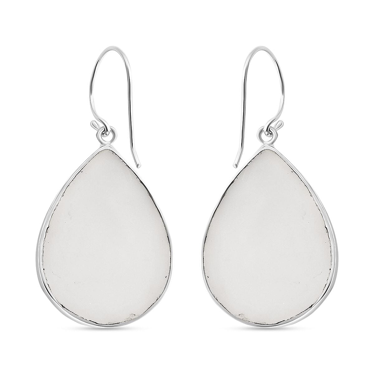 Mother Of Pearl Earring with Hook Sterling Silver, Silver Wt. 5.00 Gms.