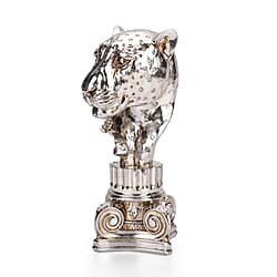 Bliss - Beyond Hand Crafted Silver Foil Panther Head (12 x 10 x 26 cm)