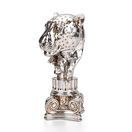 Bliss - Beyond Hand Crafted Silver Foil Panther Head (12 x 10 x 26 cm)