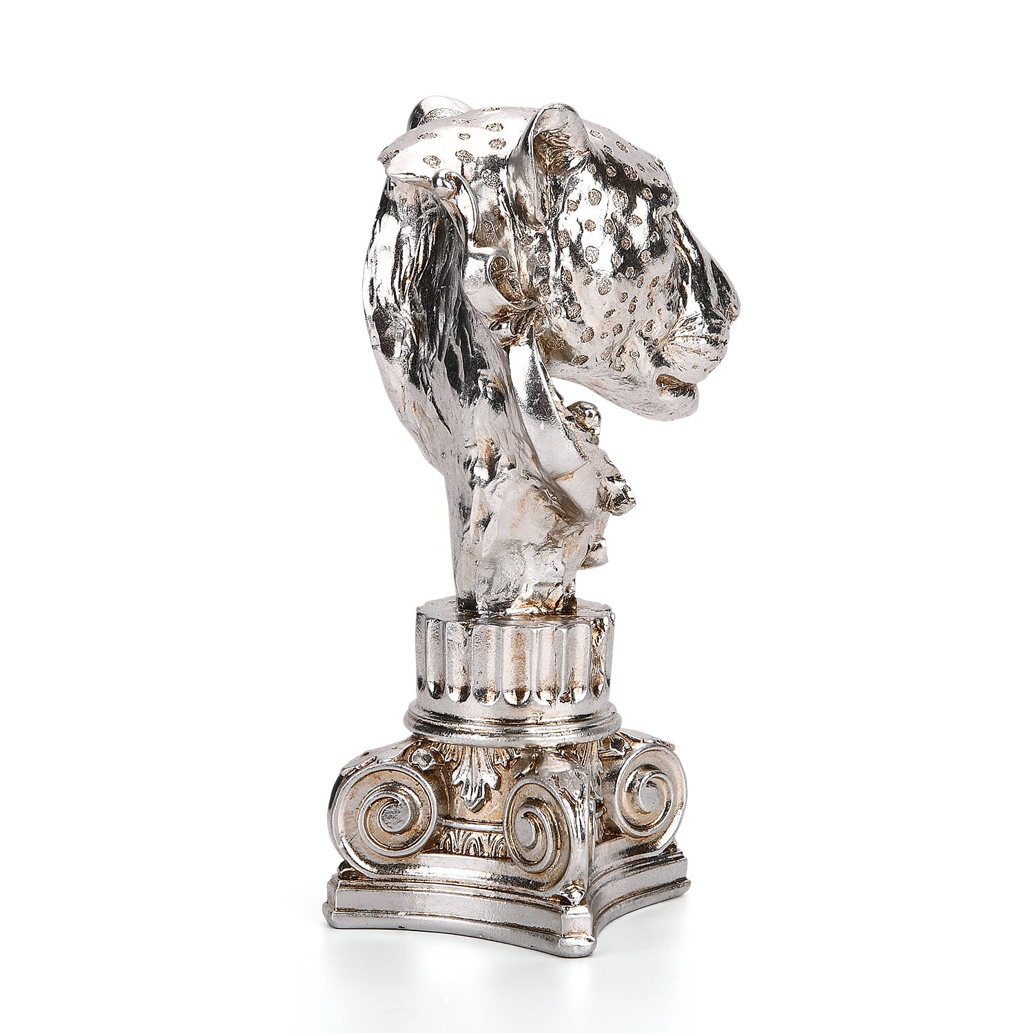 Bliss - Beyond Hand Crafted Silver Foil Panther Head (12 x 10 x 26 cm)