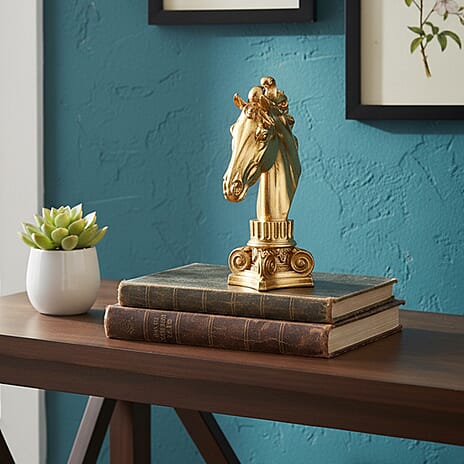 Bliss - Beyond Gold Foil Horse Head (20 x 29 x 9 cm) - Gold