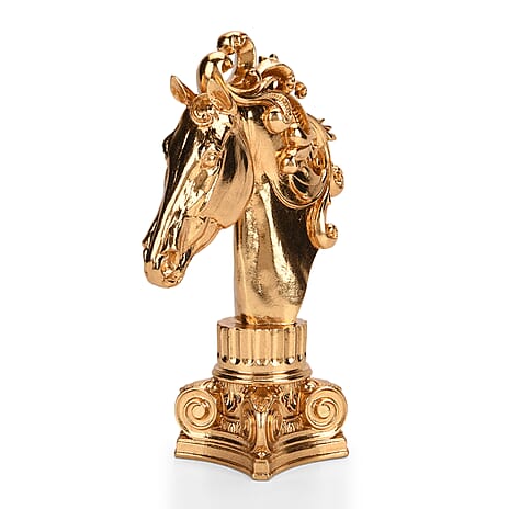 Bliss - Beyond Gold Foil Horse Head (20 x 29 x 9 cm) - Gold