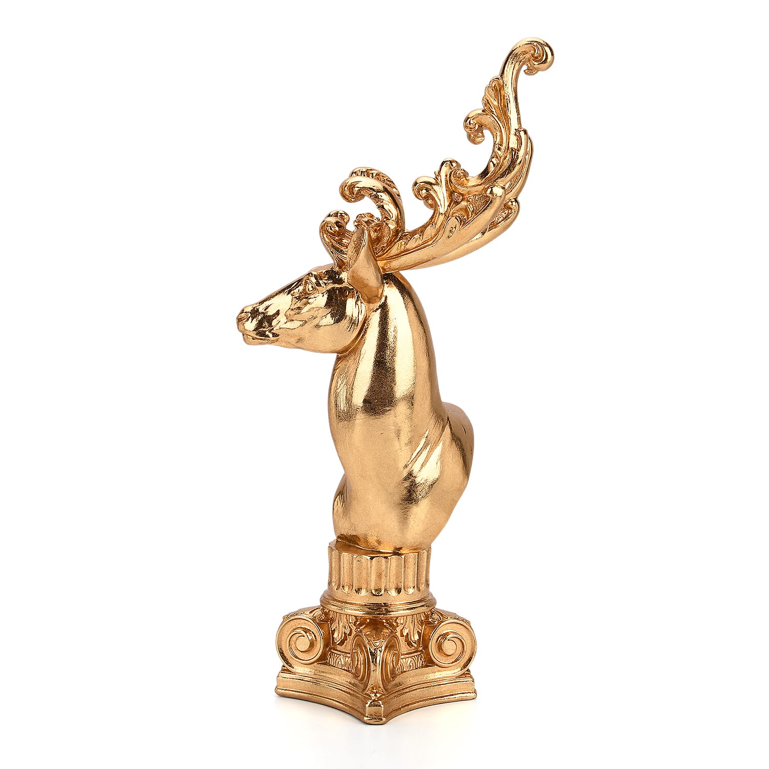 Bliss - Beyond Gold Foil Deer Head (18 x 17 x 40 cm) - Gold