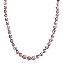 Multi Colour Edison Pearl (11-13MM) Necklace (Size 20 - 2 Ext) with Lobster Clasp in Yellow Gold Plating Sterling Silver 350.00 Ct.