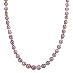 White Freshwater Pearl (8-9MM) Necklace (Size 18 - 2 Ext) with Lobster Clasp in Yellow Gold Plated Sterling Silver 225.00 Ct.