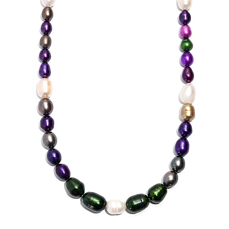 EverTrue - Multi Color Enhance Pearl & White Fresh Water Pearl Beads Necklace (Size - 18-2 Ext) 125.00 Ct.