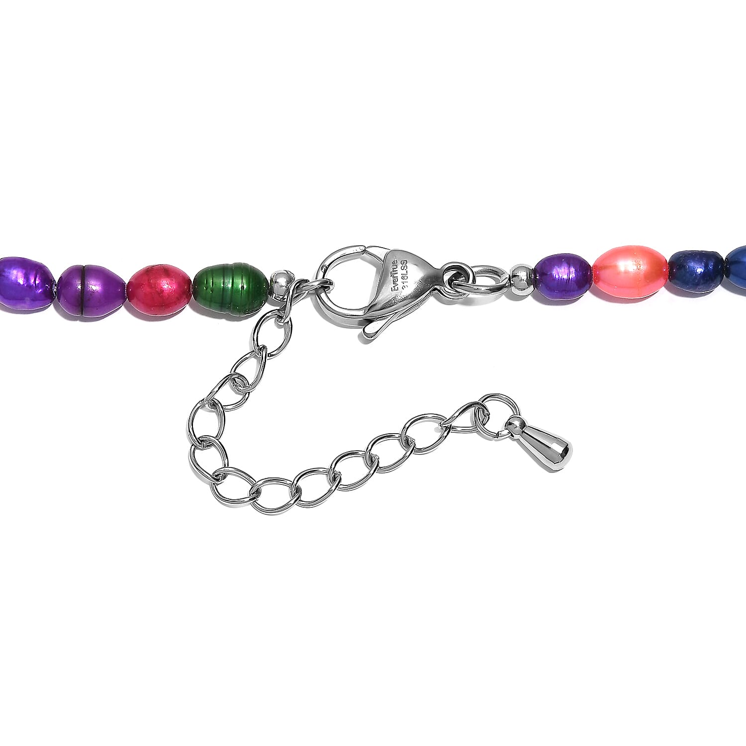 EverTrue - Multi Color Enhance Pearl & White Fresh Water Pearl Beads Necklace (Size - 18-2 Ext) 125.00 Ct.