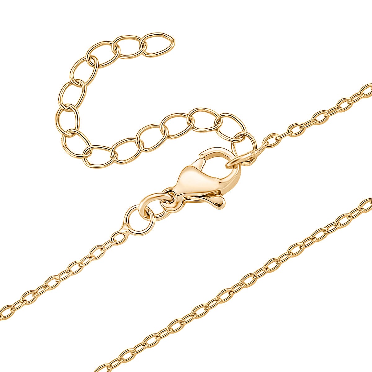 White Crystal Heart Necklace (Size 20)