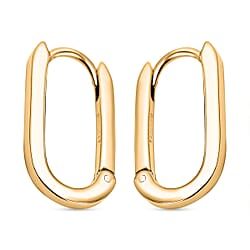 Closeout Deal - Sterling Silver Rectangular Hoop Earring