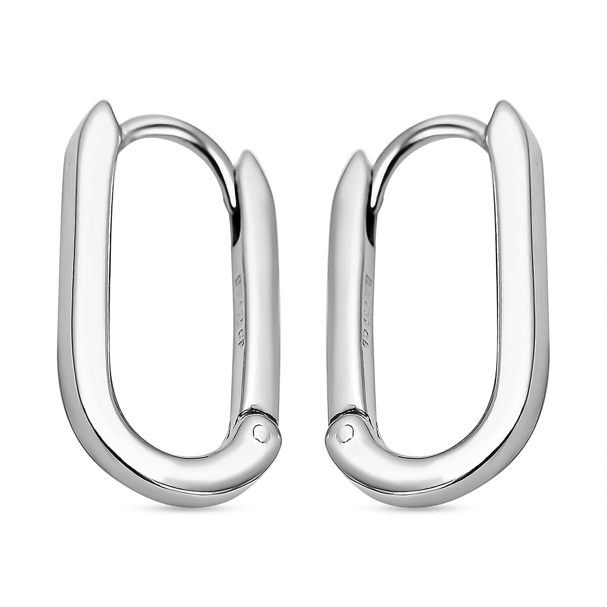 Closeout Deal - Sterling Silver Rectangular Hoop Earring