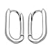 Closeout Deal - Sterling Silver Rectangular Hoop Earring in Yellow Gold Plating