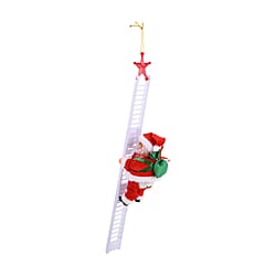 Animated Overturning Santa with Parachute Christmas Decoration (18 cm) - Red &amp; White
