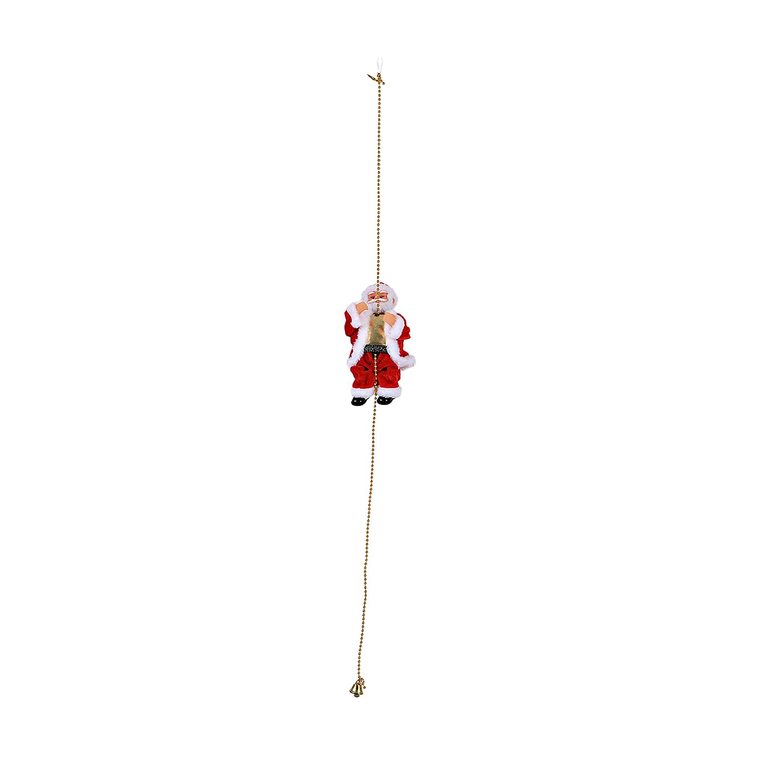 Animated Climbing Santa with Golden Pearls & Music 