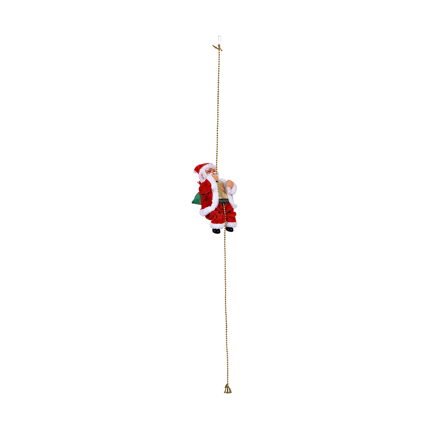 Animated Climbing Santa with Golden Pearls & Music 