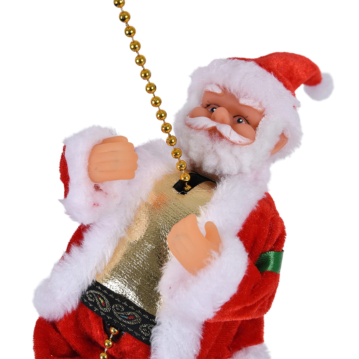 Animated Climbing Santa with Golden Pearls & Music 