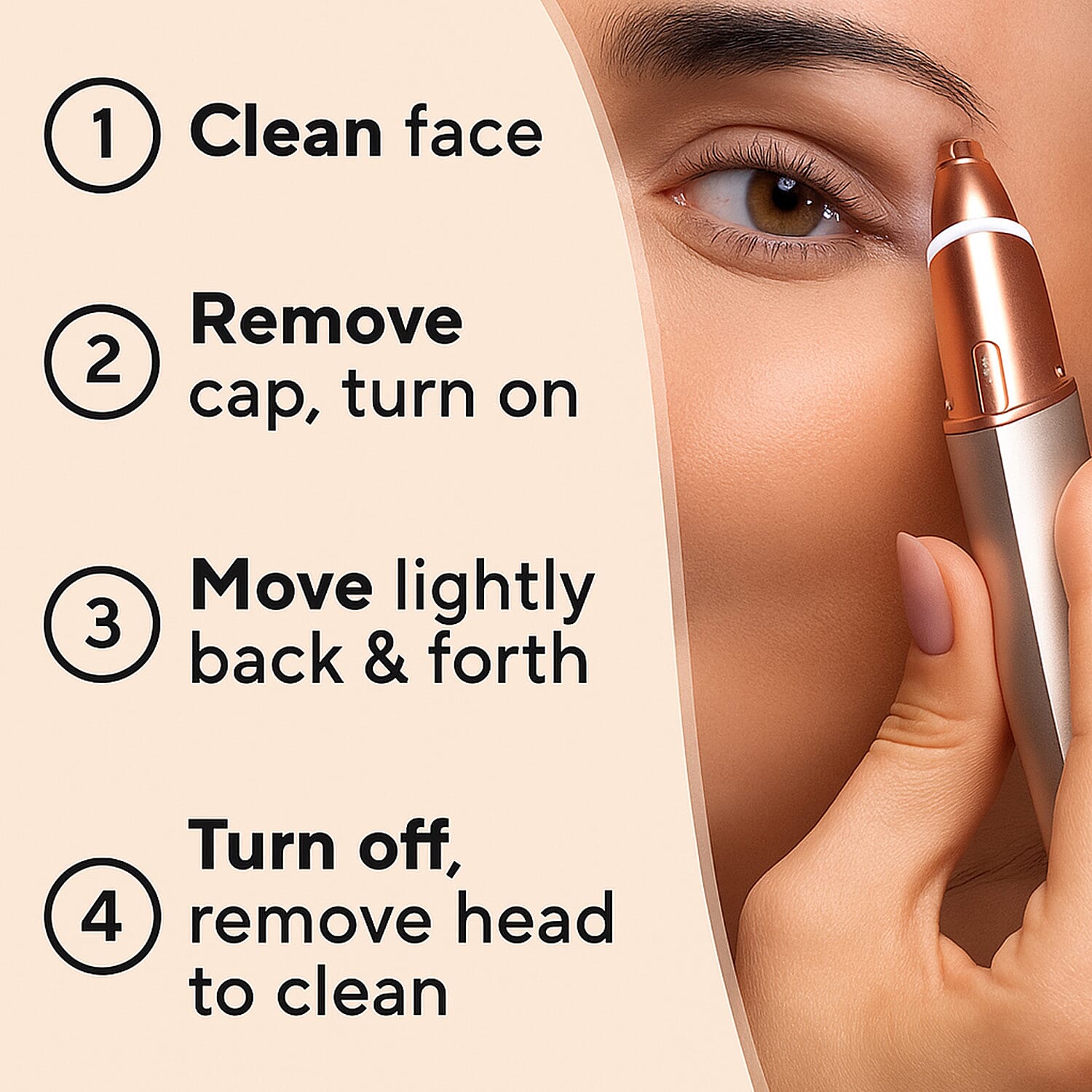 Finishing Touch Flawless Brows Hair Remover With Compact Mirror - White