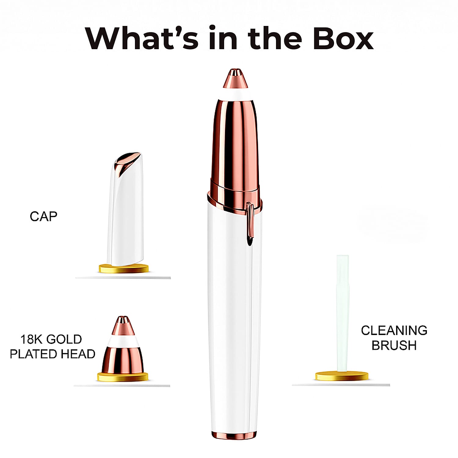 Finishing Touch Flawless Brows Hair Remover With Compact Mirror - White