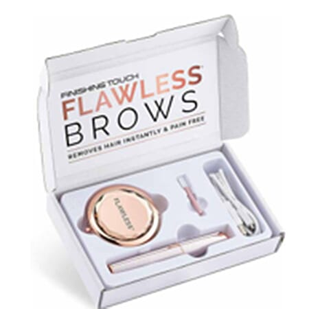 Finishing Touch Flawless Brows Hair Remover With Compact Mirror - Rose Gold