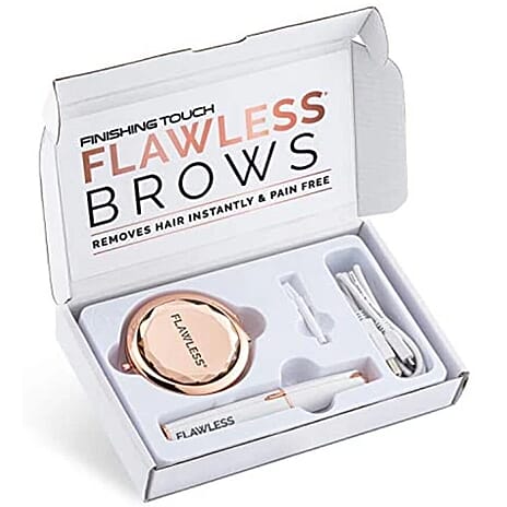 Finishing Touch Flawless Brows Hair Remover With Compact Mirror - Rose Gold