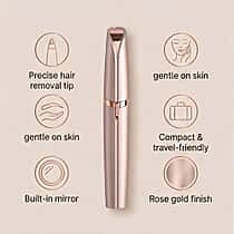 Finishing Touch Flawless Brows Hair Remover With Compact Mirror - Rose Gold