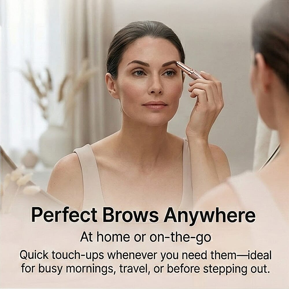 Finishing Touch Flawless Brows Hair Remover With Compact Mirror - Rose Gold
