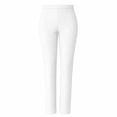 Classic Jean Style Stretch Trousers With 27 Inch Leg (Size 16) - White