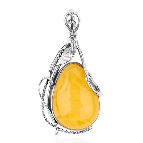 Tucson Find - Butterscotch Amber Pendant in Sterling Silver 24.50 Ct.