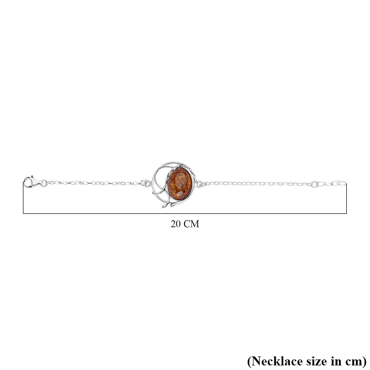 Tucson Find - Amber Bracelet (Size - 7.5 with Ext.) in Sterling Silver 17.50 Ct.