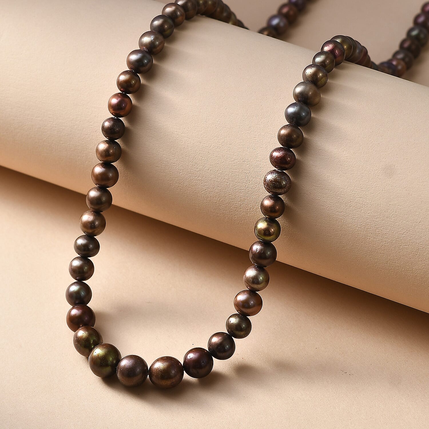 One Time Deal- Chocolate Pearl Necklace (Size - 18).