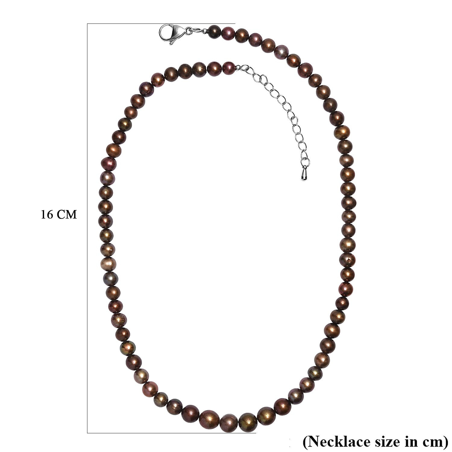 One Time Deal- Chocolate Pearl Necklace (Size - 18).