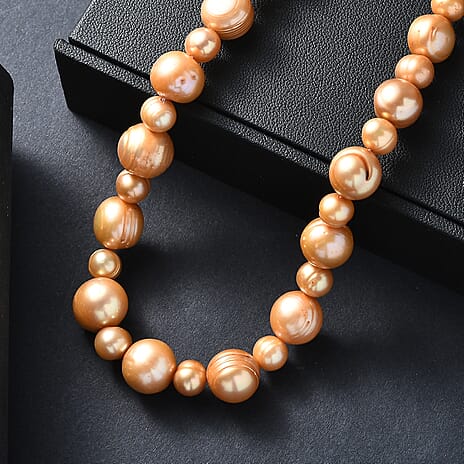 Golden Pearl Necklace (Size - 18) 225.00 Ct.