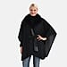 LA MAREY Signature Faux Fur Batwing Poncho (120x70 cm) - Brown
