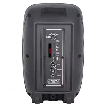 BRAND NEW LAUNCH - LED Bluetooth Speaker with FM Radio, TF Card, USB, and Wired Microphone Input - Black