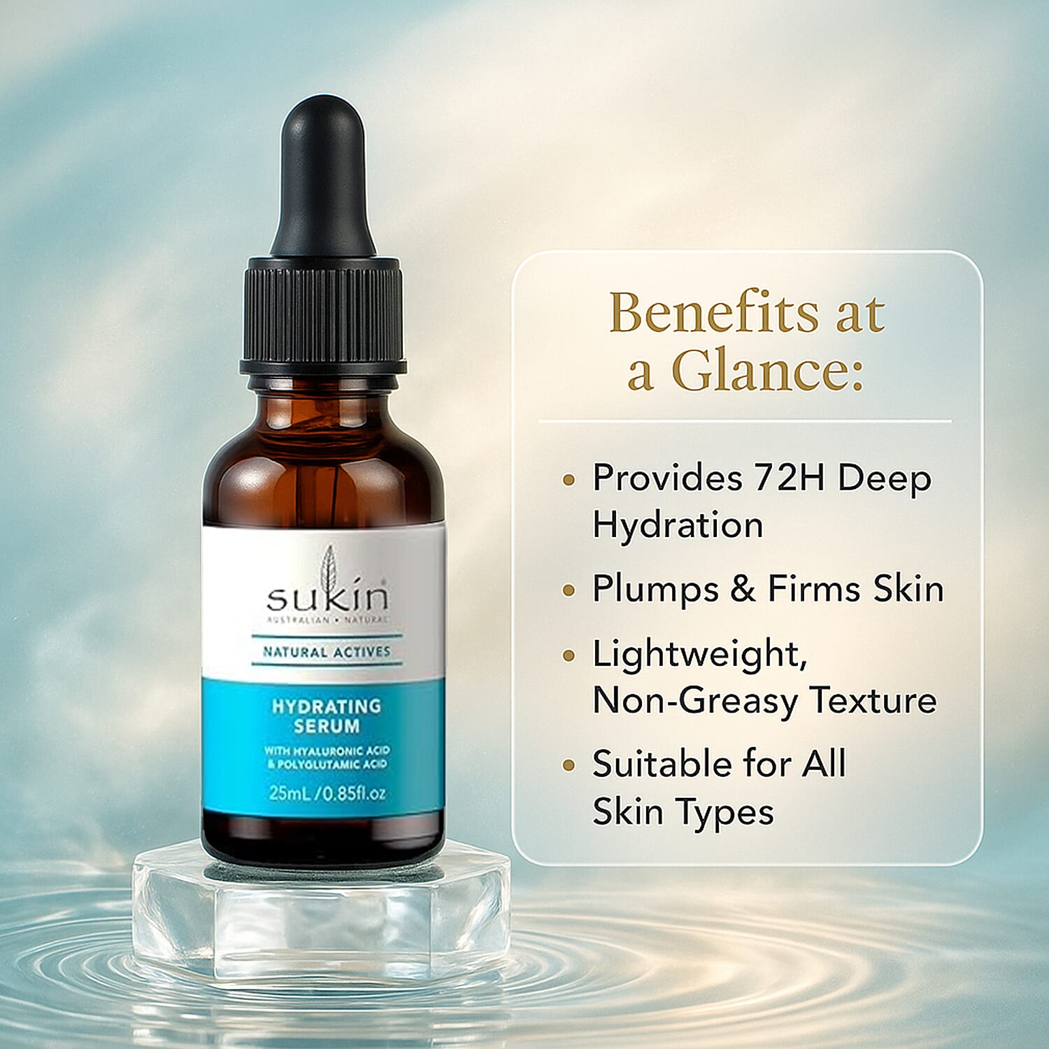 Sukin Natural Actives Hydrating Serum - With Hyaluronic Acid