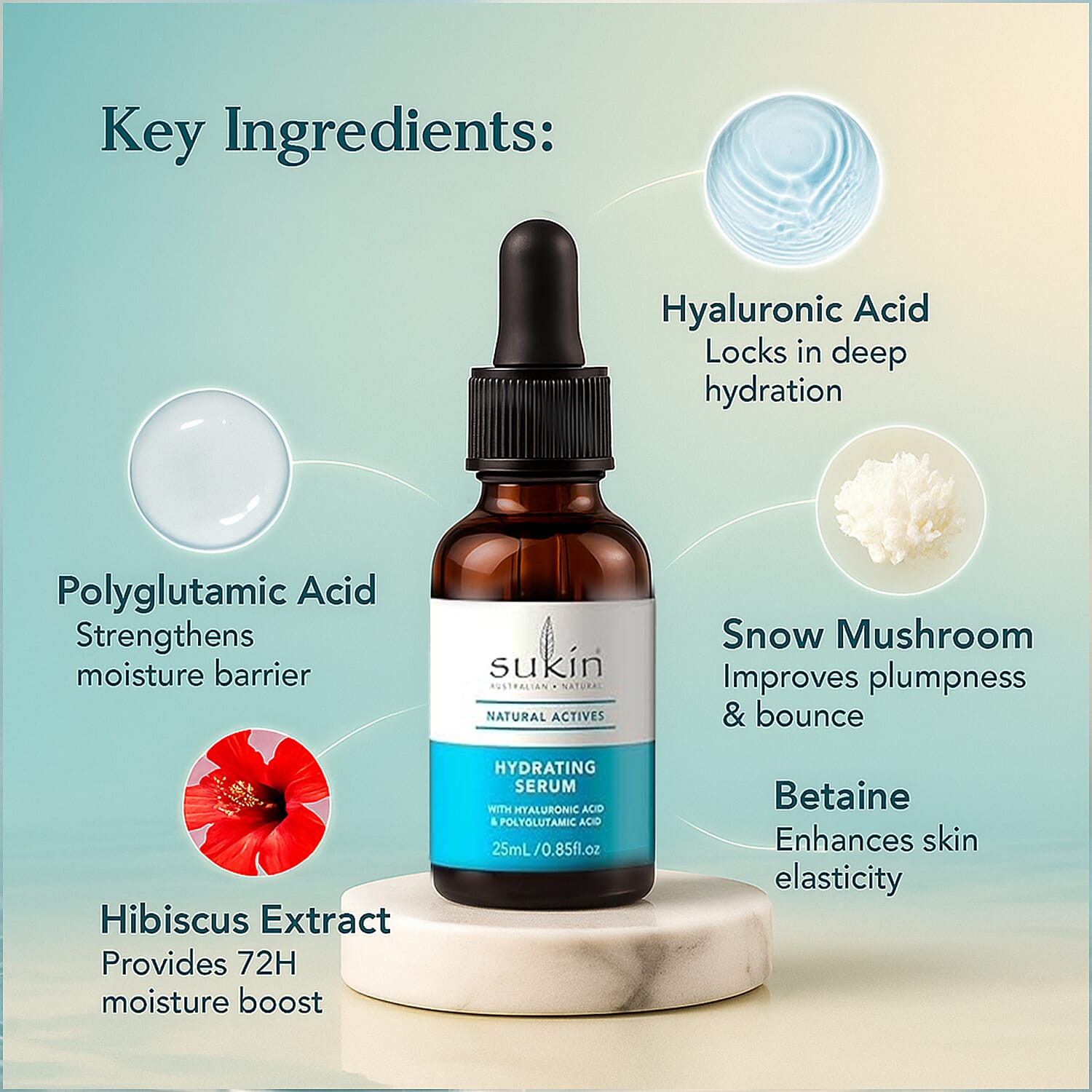 Sukin Natural Actives Hydrating Serum - With Hyaluronic Acid
