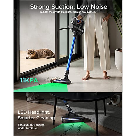 BEST SELLER - Keplin 150W Cordless Vacuum Cleaner - Aluminium Lightweight, 2 Speed, 40 Min Runtime, Hepa Filter, Motorised Floor Tool, 0.8L Capacity