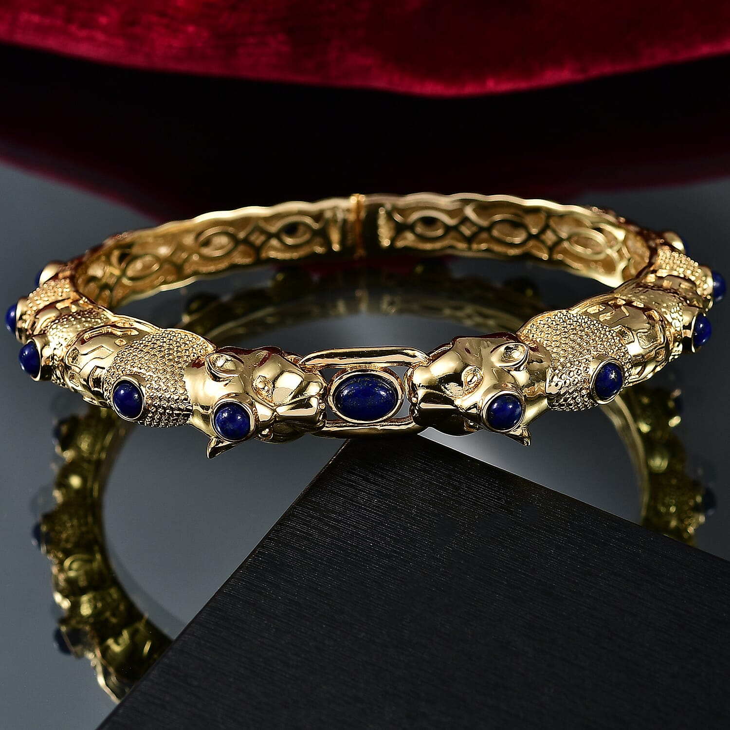 Designer Inspired - Lapis Lazuli Bangle 7.5 Inch