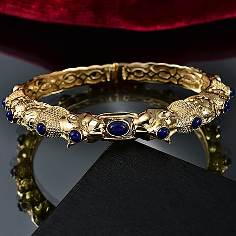 Designer Inspired - Lapis Lazuli Bangle 7.5 Inch