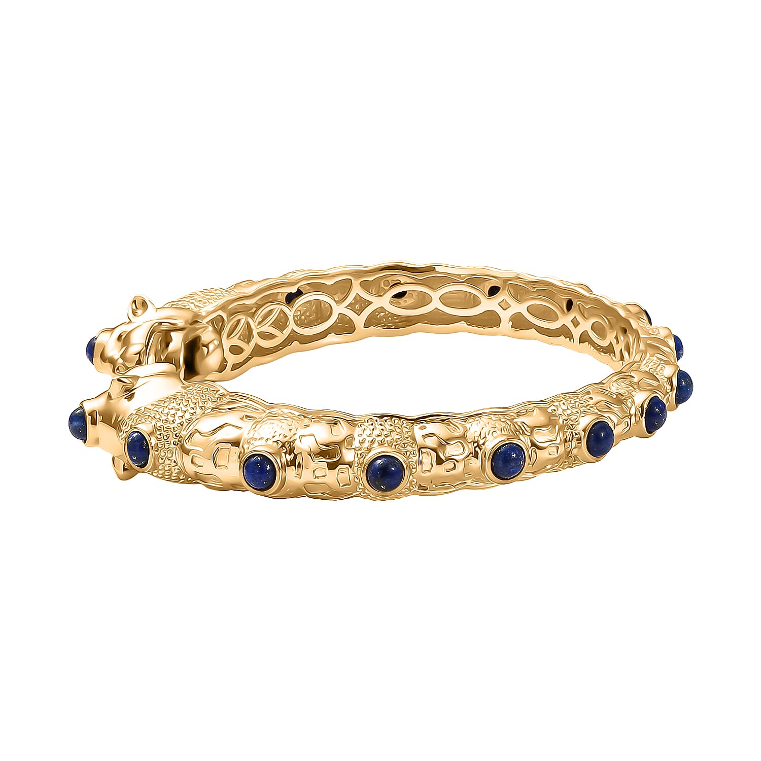 Designer Inspired - Lapis Lazuli Bangle 7.5 Inch