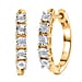 D’joy White Diamond Full Hoop Earring in 18K Vermeil Yellow Gold Over Sterling Silver