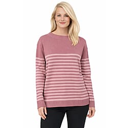 Pure And Natural Boat Neck Stripeed Jumper
