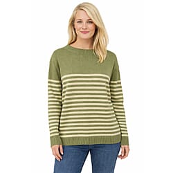 Pure And Natural Boat Neck Stripeed Jumper